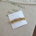 Elegante fermaglio per capelli in acrilico con motivo marmo ambra su cartoncino - Motivo Tartarugato Ambra (D-5969-1)