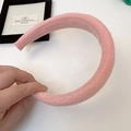 Schicker rosa gepolsterter Haarreif aus weichem Frottee für mehr Volumen am Kopf - Haarreif / Hellrosa Stirnband