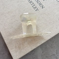 Pinza per capelli spessa in acetato color crema perlato per acconciature eleganti - Grande / Bianco Perla