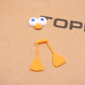 Accessori in silicone becco e zampe di anatra per bambole fai da te e artigianato - Arancione