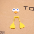Kit di accessori in silicone per anatra con piedi gialli e testa per bambole fai-da-te - Giallo
