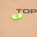 Green cartoon bunny eye silicone charm for DIY accessories and hole shoes decoration - Fluorescent Green