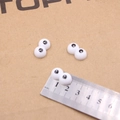 Three pairs of white resin doll eyes with black pupils for DIY crafts measuring 1.8cm - Round Plastic Eyes
