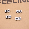 Detailed view of DIY resin cartoon googly eyes with assorted pupil directions for crafts - Slanting Resin Eyes
