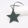 Dettaglio ciondolo per borsa a forma di stella in pelle PU grigio scuro con cuciture - Verde Scuro