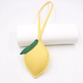 Ciondolo limone in pelle PU con foglia verde e laccio giallo per borse e zaini - Limone