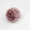 Pink and burgundy faux fur pom-pom keychain accessory for bags with fluffy texture - 8cm Bicolor Bare Ball / Burgundy