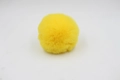 Macro detail of a fluffy bright yellow 8cm faux rabbit fur pom pom for bags and accessories - 8cm Faux Rex Rabbit Ball / Yellow