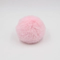Zachte roze 8cm nep konijnenbont pompon hanger voor tassen en auto-accessoires - 8cm Imitatie Rex Konijn Bal / Roze