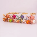 Porte-clés étoile de mer avec coquillages et perles en alliage doré pour sacs - Couleur Aléatoire