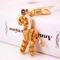 Funkelnder Giraffen Schlüsselanhänger in Goldoptik für Damenhandtaschen und Autoschlüssel - Gold (Giraffe)