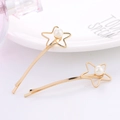Elegantes horquillas de estrella doradas con perlas blancas en set de 2 para peinados - Pentagrama