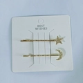 Golden minimalist star and moon hair clips set with sparkling frosted finish on card - Glitter Moon And Star Combination Style