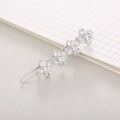 Fermaglio per capelli a fiore in argento con zirconi per uno stile minimalista - Motivo Quadrifoglio (Argento)