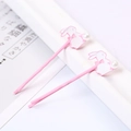 Fermagli per capelli a coniglio rosa opaco con perle bianche e fiocco per donna - Coniglio Rosa