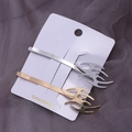 Barrette à cheveux minimaliste en alliage doré et argenté avec motif flamme - Fléchette Bicolore