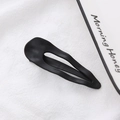Fermaglio BB in metallo nero opaco con un design minimalista a forma di goccia - Forma a Goccia (Nero Opaco)