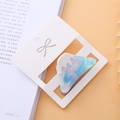 Detalle de la pinza para el cabello de acetato con forma de Monte Fuji azul - Azul claro