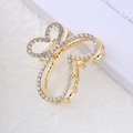 Elegant gold butterfly hair claw clip with sparkling rhinestones for high ponytails - Style 1 Butterfly - Rhinestone