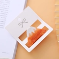 Pinza de pelo de acetato con forma de Monte Fuji en mármol naranja y pico nevado - Naranja