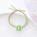 Lindo coletero de flores verdes con flor de menta y centro amarillo para mujer - Verde
