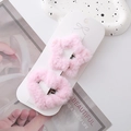 Barrettes à cheveux roses en peluche étoile et cœur pour un style hivernal doux - Style Étoile et Cœur / Rose