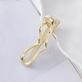 Fermaglio per capelli ondulato in metallo dorato con design testurizzato antiscivolo - Fermaglio a Barra Onda Irregolare Oro