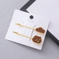 Süße Capybara Haarklammern aus Goldlegierung mit bunten Emaille Cartoon Tiermotiven - Braun