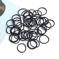 High elasticity black seamless hair ties set for women made of premium durable fiber - Glue Interface Style (50 Count)