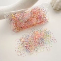 High elasticity seamless hair ties with colorful sequins in a transparent design - Small Colorful (Approx. 1300 Count)