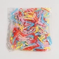Elastic seamless hair ties set in red yellow light blue and pink colors - Mixed Colors (Red Blue Pink)