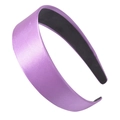 Diadema ancha de satén violeta para mujer con forro interior negro antideslizante - Satén Púrpura
