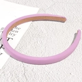 Detail of light purple sponge headband with brown anti-slip inner layer for hair - Taro Purple (1.2cm)