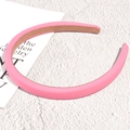 Detail of pink fabric sponge headband showing fine twill texture and non-slip lining - Pink (1.2cm)