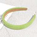 Cerchietto minimalista in velluto a coste verde chiaro con fodera antiscivolo a strisce - Verde