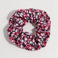 Blumiges Haargummi in Rot Weiß und Blau mit süßem und frischem Stoffdesign - Rot Marineblau Blumig