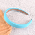 Serre-tête éponge bleu clair rembourré avec tissu texturé et doublure antidérapante - 1.8cm / Bleu clair