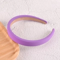 Serre-tête rembourré violet en tissu avec texture élégante et doublure intérieure douce - 1.8cm / Violet foncé