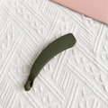 Matte army green banana hair clip with non-slip teeth for secure ponytail styling - Regular Fit / Green