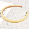 Serre-tête rembourré en éponge jaune crème avec un design large et minimaliste en tissu - 1.2cm / Jaune clair