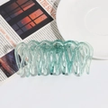 Molletta per capelli geometrica verde chiaro traslucida per capelli folti in stile minimalista - Verde Gradiente