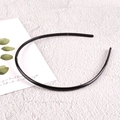 Serre-tête fin noir minimaliste avec dents antidérapantes pour femmes - Noir