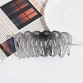 Grande molletta per capelli grigio sfumato con design a denti incrociati da donna - Sfumato Nero Grigio