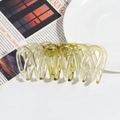 Grande pince à cheveux minimaliste en résine ambrée avec dents larges géométriques - Jaune Dégradé