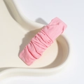 Chic ruched fabric hair clip in soft pink, Korean style hair accessory for women - Pink