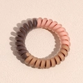 Coleteros de espiral mate con degradado en marrón y rosa para peinados con estilo - Degradado Café Marrón Rosa / Tonos Marrones y Naranjas