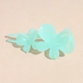 Detalle de la pinza para el cabello de mariposa verde menta en resina acrílica traslúcida - Verde Brillante