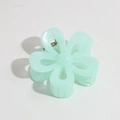 Pinza per capelli a fiore verde menta opaco con design vuoto per acconciatura - Verde Gelatina
