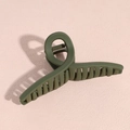 Grande pince à cheveux élégante en acrylique vert olive mat au design torsadé - Style en U Vert