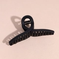 Grande pince à cheveux carrée noir mat élégante pour coiffure féminine et accessoires cheveux - Épingle à cheveux en U / Noir